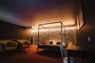 Отель Sribni Leleky Hotel & Spa Луцк Люкс с 1 спальней с кроватью размера "king-size" и диваном-кроватью-1